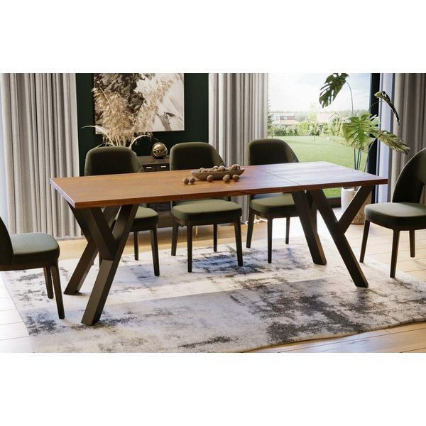 Tavolo Da Pranzo Endo-MöBel Pier 130Cm - 210Cm Tavolo Da Cucina Allungabile Con Struttura In Metallo (Rovere Stirling)-image