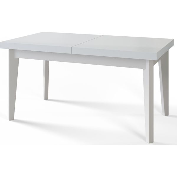 Tavolo Da Pranzo 120 Cm / 160 Cm, Tavolo Allungabile, Tavolo Da Cucina, Tavolo Da Pranzo, Tavolo Da Soggiorno, Tavolo Da Camera, Tavolo Moderno, Tavolo Da Soppalco, Gambe Bianche, Scandinavo, 120X80, Bianco-image