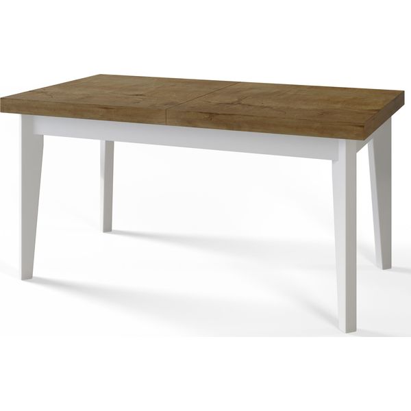 Tavolo Da Pranzo 120 Cm / 160 Cm, Tavolo Allungabile, Tavolo Da Cucina, Tavolo Da Pranzo, Tavolo Da Soggiorno, Tavolo Da Camera, Tavolo Moderno, Tavolo Da Soppalco, Gambe Bianche, Scandinavo, 120X80, Lefkas-image