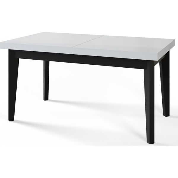 Tavolo Da Pranzo 160 Cm / 210 Cm, Tavolo Allungabile, Tavolo Da Cucina, Tavolo Da Pranzo, Tavolo Da Soggiorno, Tavolo Da Camera, Tavolo Moderno, Tavolo Loft, Gambe Nere, Scandinavo, 160X90, Bianco-image