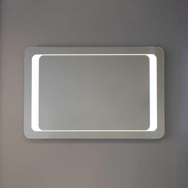 Specchio Con Sabbiatura Frontale Retroilluminata A Led 90X60-image