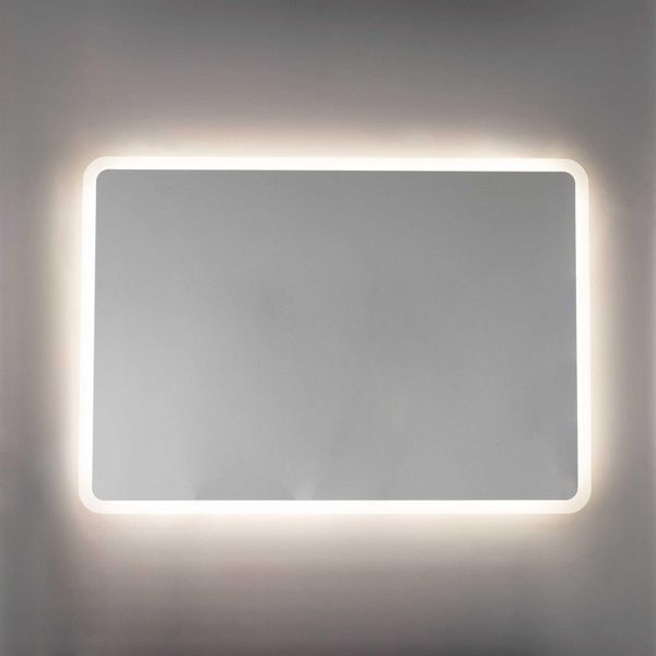 Specchio Con Bordo Sabbiato Ed Illuminazione Led Integrata 100X70-image