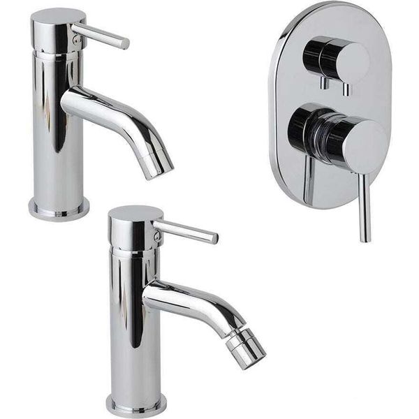Set Rubinetti Bagno Lavabo, Bidet, Incasso Doccia Con Deviatore | Fassa-image