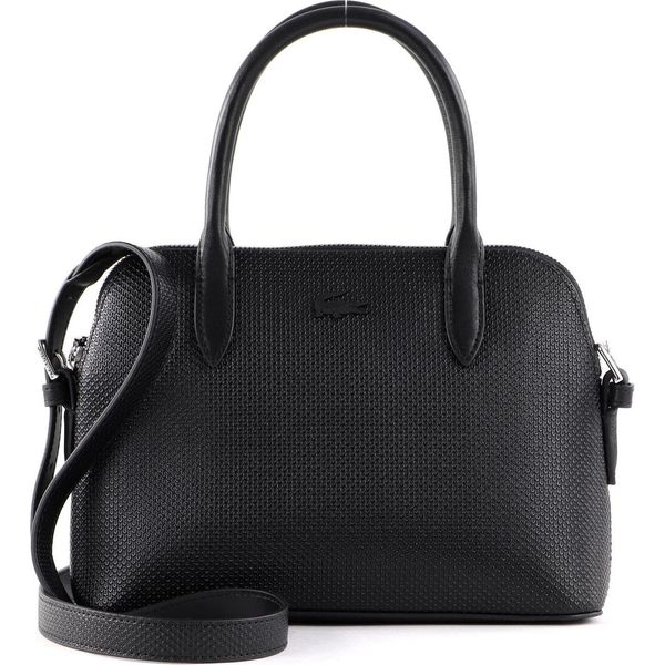 Lacoste Pelle Borsetta Borsa A Tracolla Chantaco Classics Top Handle Bag Noir Nero-image