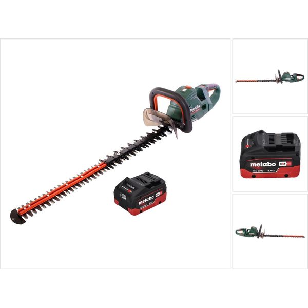 Tagliasiepi A Batteria Metabo Hs 18 Ltx Bl 75 18 V 75 Cm Senza Spazzole + 1X Batteria 8,0 Ah - Senza Caricabatteria-image