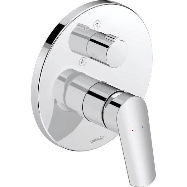 Duravit No.1 Mitigeur Monocommandé Encastré Pour Douche, 2 Consommateurs, Chrome Brillant, N14210012010, N14210012010-image