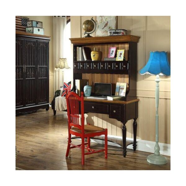 Scrivania Con Sedia In Legno Marrone Jvmoebel-image