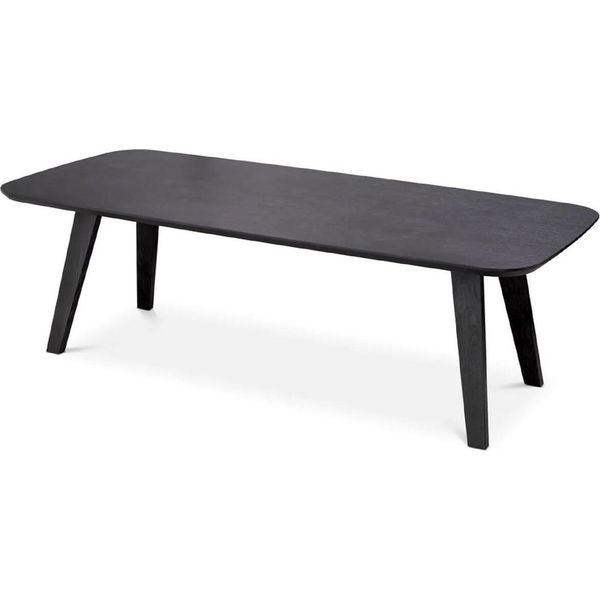 Casa Padrino Tavolo Da Pranzo Nero Grigio 245 X 109,5 X H. 77 Cm - Tavolo Da Cucina Rettangolare In Legno Massiccio - Mobili Per La Sala Da Pranzo - Mobili Per La Cucina - Mobili - Arredi-image