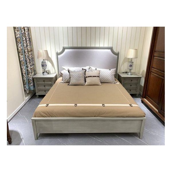 Letto Grigio Confortevole 190 X 210 X 147 Cm Jvmoebel-image