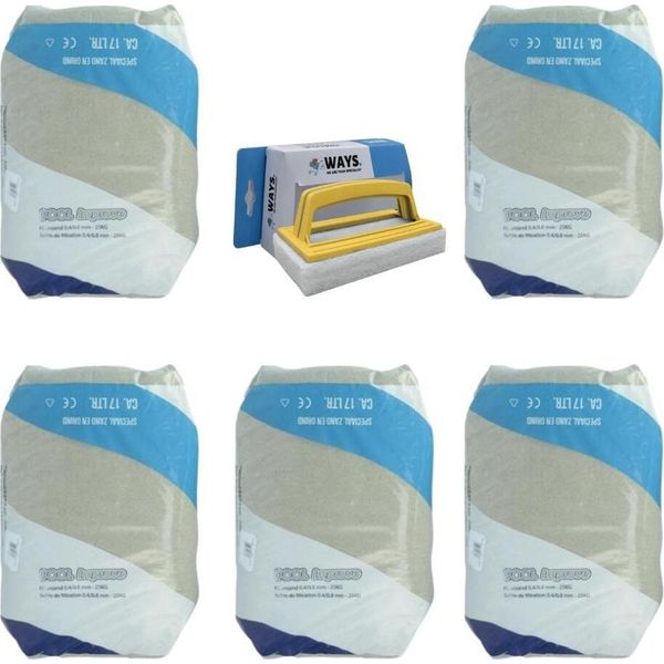 Pool Improve - Sabbia Filtrante Per Pompa Filtro - 125 Kg & Spazzola Ways-image