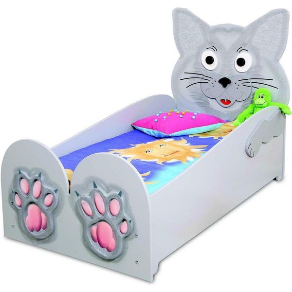 Letto Moderno Per Bambini Wolf Design Mobili Per La Camera Dei Bambini Telaio In Legno Nuovo-image