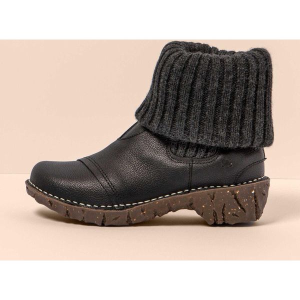 El Naturalista Stivale Stringato N097 Natural Grain Black / Yggdrasil Colore Nero-image