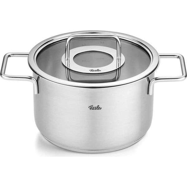 Fissler Pure Collection / Pentola In Acciaio Inox (Ø 20 Cm, 3,6L) Con Coperchio In Vetro, Scala Interna - Induzione-image