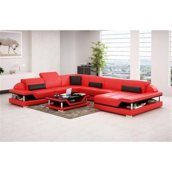 Divano Angolare A U 295/375 X 174 X 92 Cm-image