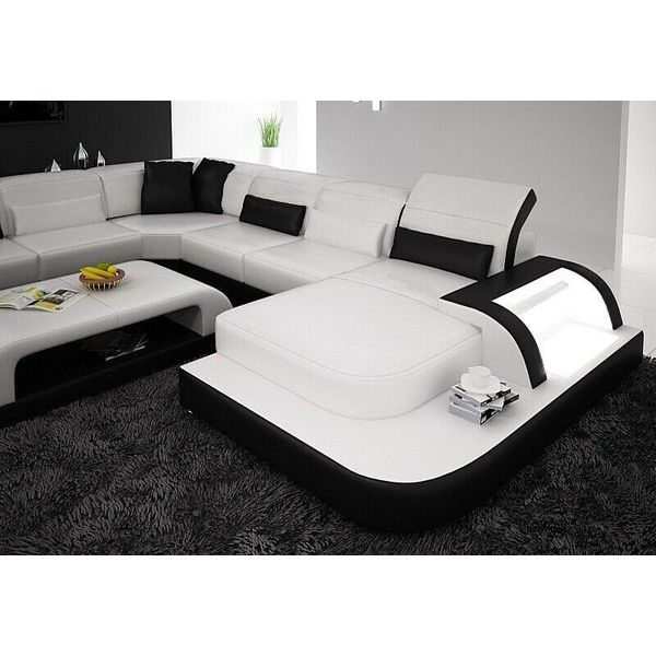 Set Di Divani Angolari Bianchi 325 X 396 X 195 Cm-image