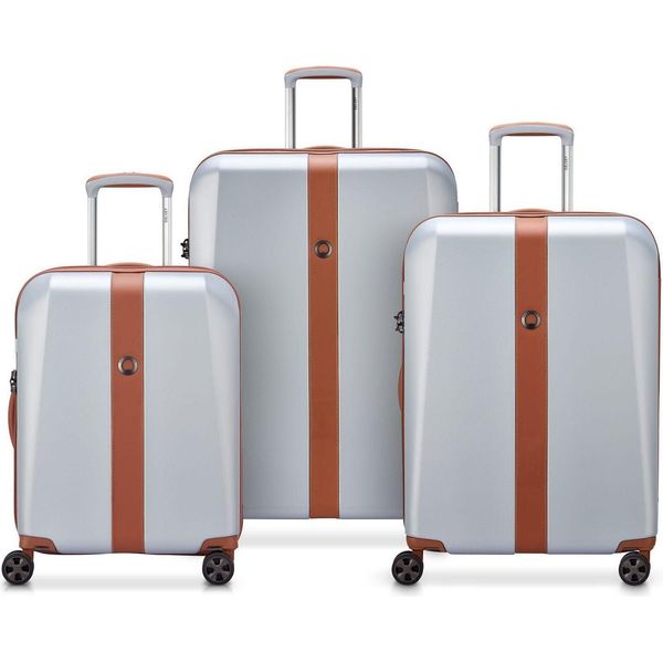 Delsey Paris Carrello Promenade Hard 2.0 Expandable 4 Double Rolls Trolley L / M / S L Silver Grigio Chiaro-image