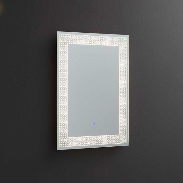 Specchio Rettangolare 50X70 Con Decorazione Illuminata A Led-image