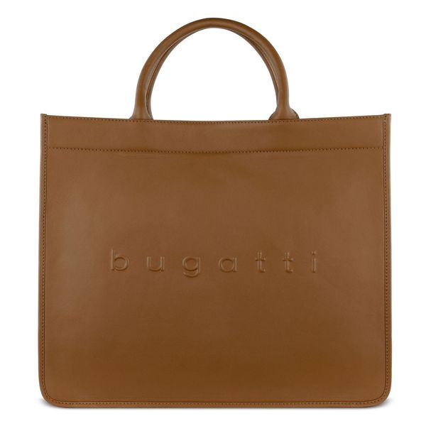 Bugatti Pelle Borsa A Tracolla Borsa Shopper Con Scomparto Per Laptop Daphne Tote Bag Cognac Marrone-image