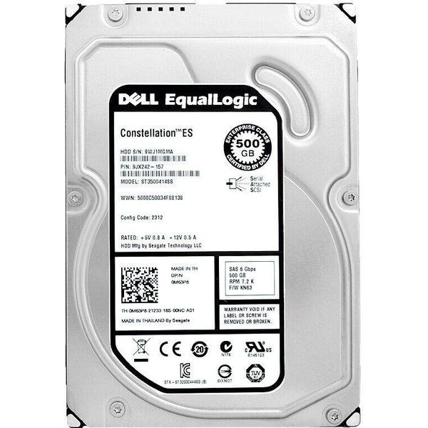 Disco Rigido Dell 500GB ST3500414SS 7200Rpm Sas Ii 3,5'' Pollici 0M63P8-image