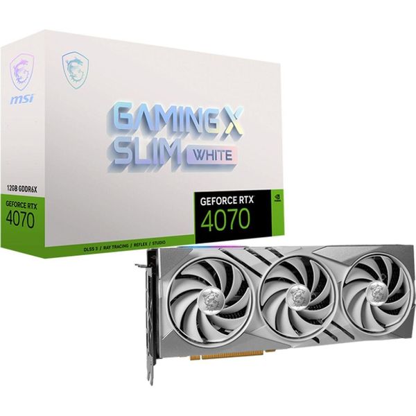 Msi Geforce Rtx 4070 Gaming X Slim White 12G - Schede Grafiche - Geforce Rtx 4070 - 12 Gb GDDR6X - Pcie 4.0 - Hdmi, 3 X Displayport - Bianco-image