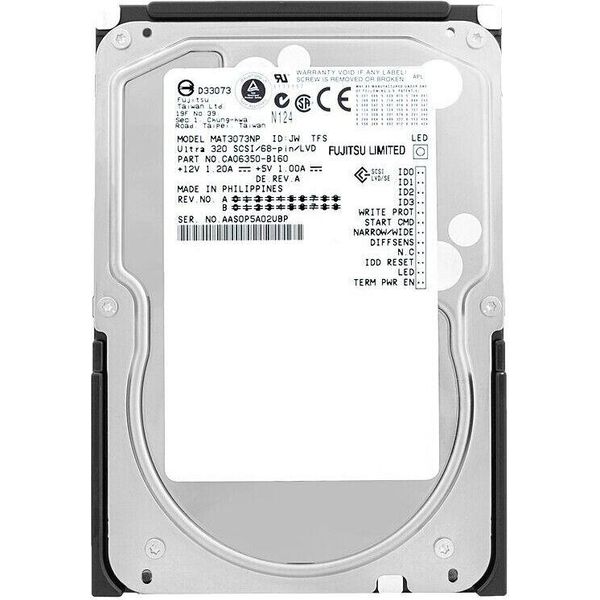 Disco Rigido Fujitsu MAT3073NP 73GB 10000RPM 68PIN 3,5" Pollici"-image