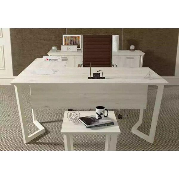 Scrivania Ad Angolo Bianca Studio Di Lusso Moderno Jvmoebel-image