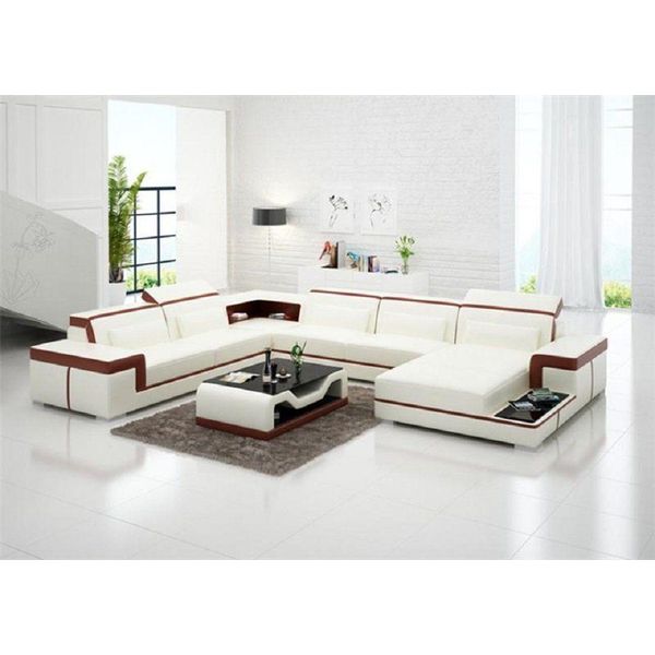 Salotto Angolare Divano Poltrona Imbottita 276 X 349 X 178 Cm-image