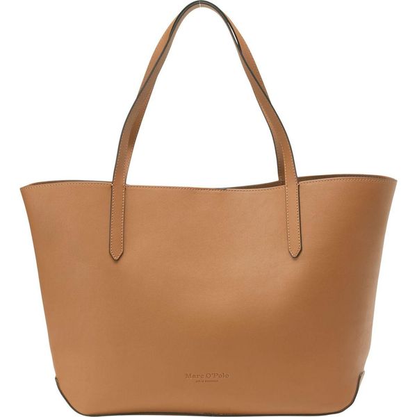 Marc O'polo Pelle Borsa Shopper Borsa A Tracolla Tana Shopper True Camel Marrone Chiaro-image