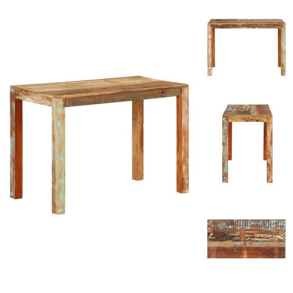 Vidaxl Tavolo Da Pranzo 110X55X76 Cm In Legno Massiccio Antico - Tavoli Da Pranzo-image