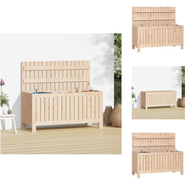 Vidaxl Cassapanca Da Giardino 108X42,5X54 Cm In Legno Di Pino Massiccio - Cassette Da Giardino-image