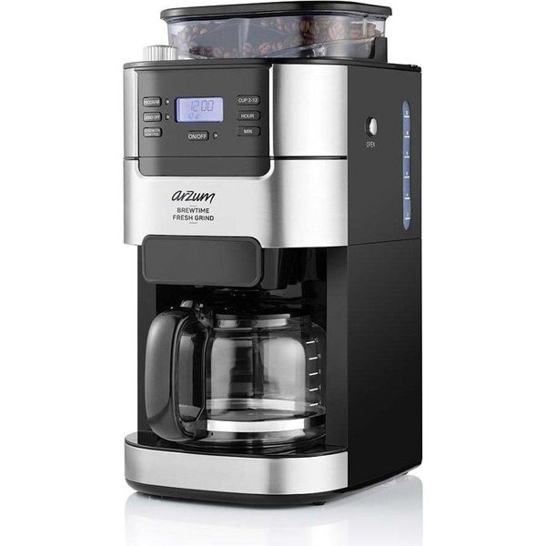 Arzum AR3092 Brewtime Fresh Grind Caffettiera A Filtro Caffettiera Con Macinino-image