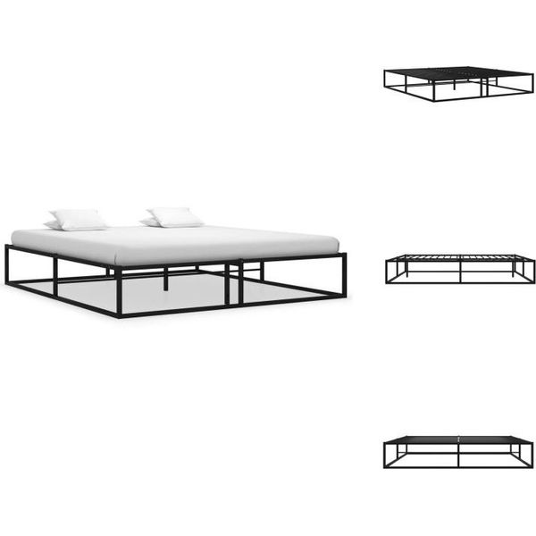 Vidaxl Struttura Letto In Metallo Nero 180X200 Cm - Letti E Strutture Letto-image