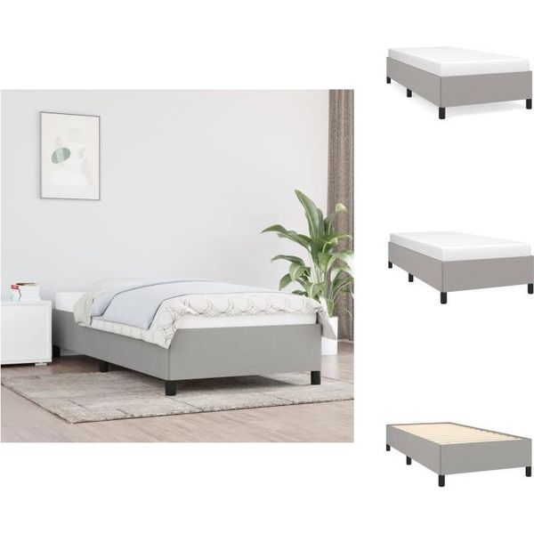 Vidaxl Struttura Letto Grigio Chiaro 80X200 Cm In Tessuto - Letti E Strutture Letto-image