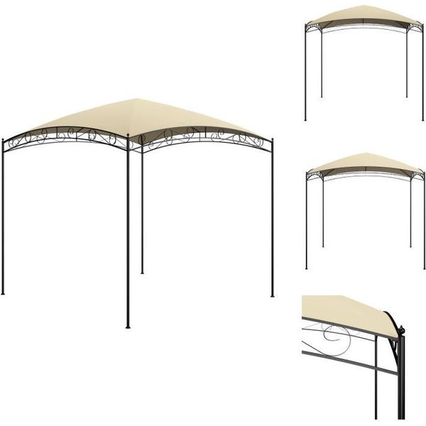 Vidaxl Gazebo 3X3X2,65 M Crema 180 G/M² - Gazebo E Tende Per Feste-image