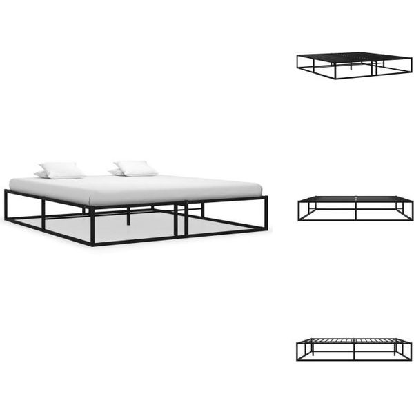 Vidaxl Struttura Letto In Metallo Nero 200X200 Cm - Letti E Strutture Letto-image