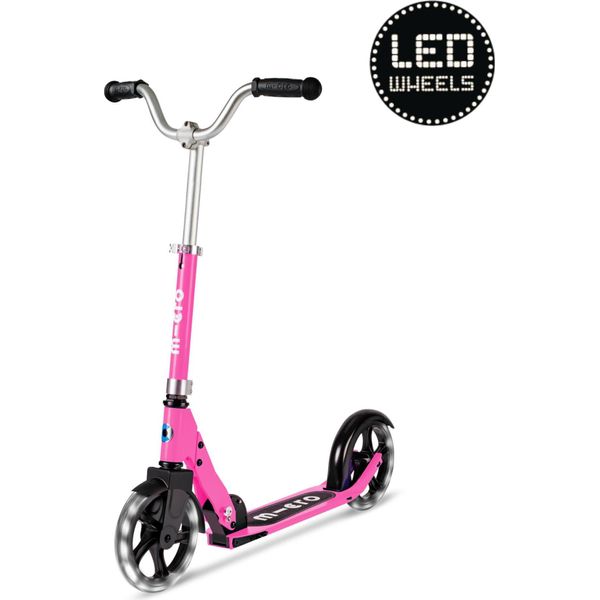 Micro Monopattino Per Bambini Cruiser Led Rosa - Pieghevole Con Ruote A Led-image