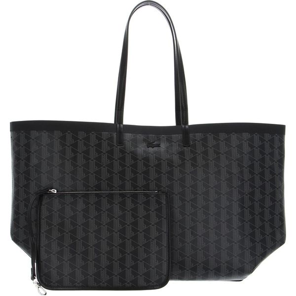 Lacoste Borsa Shopper Borsa A Tracolla Zel Shopping Bag Monogram Noir Gris Nero-image