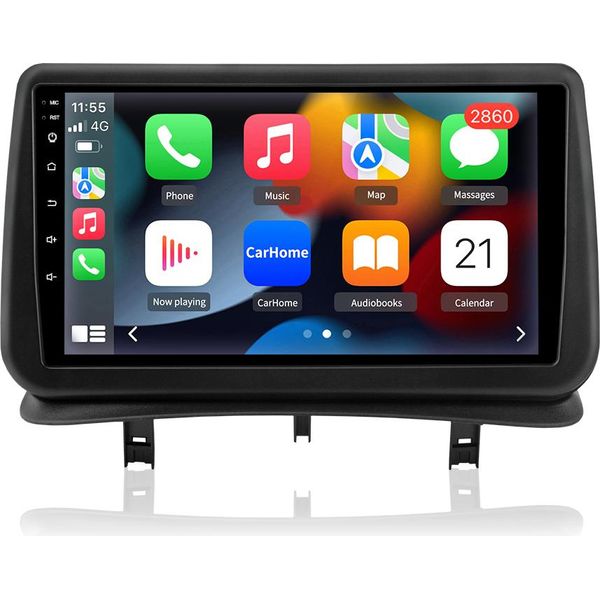 9"6+128G Android13 8Kern Autoradio Per Renault Clio3 2005 -2014 Gps Navi Carplay Bt Fm Swc 4G Dab+"-image