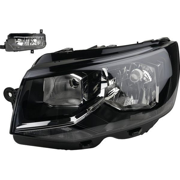 Johns, Fari Alogeni Adatti Per Vw Transporter T6 04/15-Wa. H4 Li. + Fendinebbia. 7E1941015L 7E1941015AB 7E1941015AC 7E1941015AD 7E0941661 7E094-image