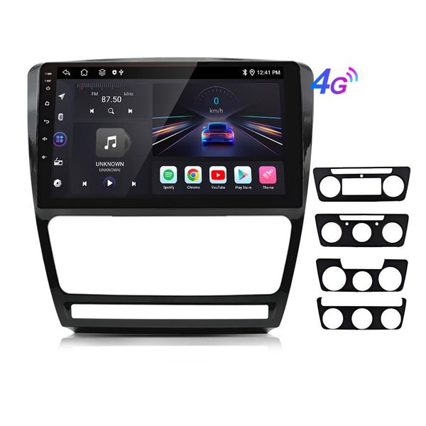 6+128G 8Kern Carplay FüR Skoda Octavia 2008-2013 Android13 Android Auto Radio Gps Navi Bt Wifi Dab Swc Fm 4GSIM-image