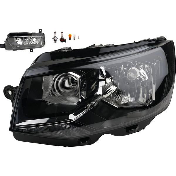 Johns, Fari Alogeni Adatti Per Vw Transporter T6 04/15- H4 L +Fog+Light Con. 7E1941015L 7E1941015AB 7E1941015AC 7E1941015AD 7E0941661 7E094-image
