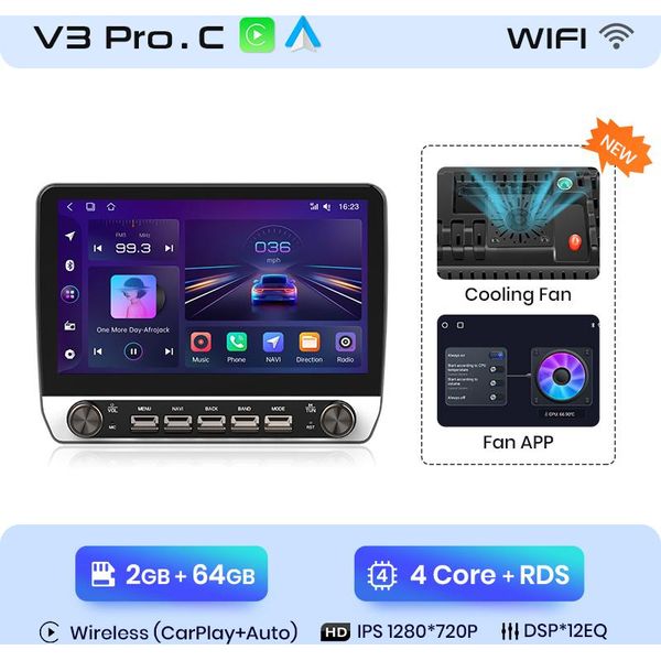 10.1" Android 15 Car Radio Carplay Per Fiat Ducato 2007-2024/Citroen Jumper Peugeot Boxer 2011-2024 Gps Navi Wifi Bt Dab+ Swc Usb 2+64G"-image
