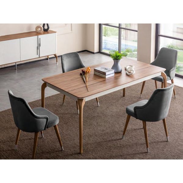 Set Sala Da Pranzo Di Lusso Tavolo Da Pranzo 6X Sedie 7 Pezzi Tavolo Moderno Gruppo Da Pranzo Nuovo Jvmoebel-image