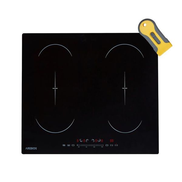 Piano Cottura A Induzione Arebos 59 Cm | 7200 W, 4 Zone, Flex, Booster & Sensor Touch-image