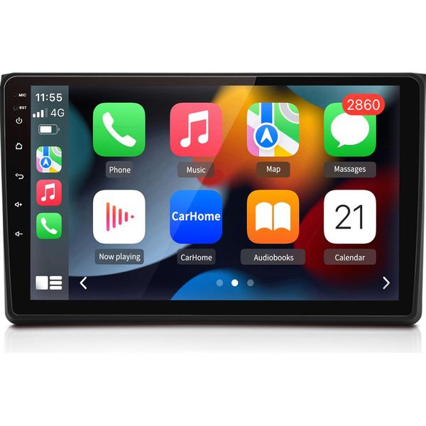 2 Din Unità Di Navigazione Integrata Carplay Android13 Autoradio Per Audi A4 2000-2009 Gps 9''Navi Wifi Bt Swc Rds Dab 2+64G 4Kern-image