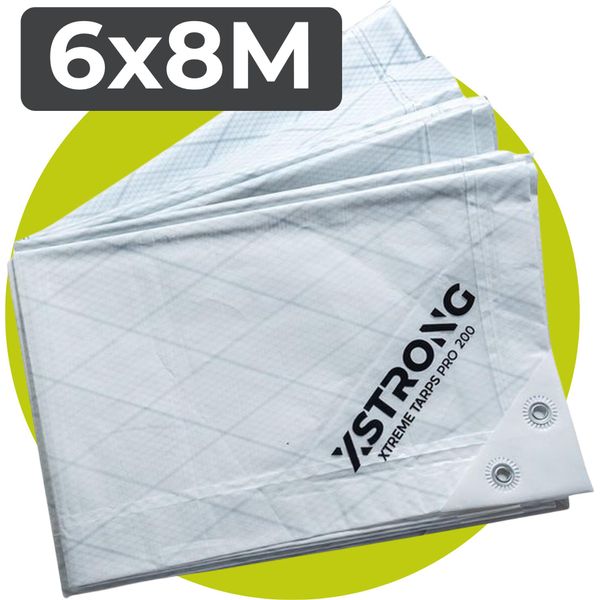 Telone Xstrong Pro 200 6X8 Bianco Impermeabile Super Resistente Con Occhielli-image
