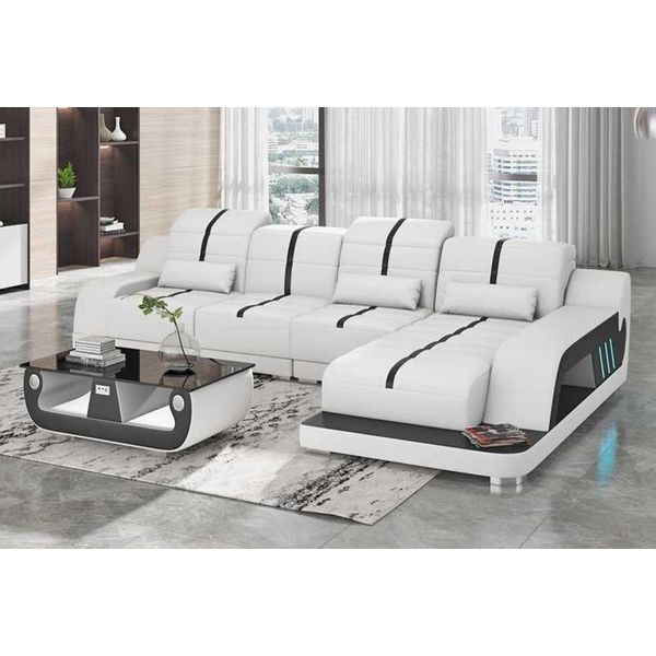 Divani Di Design Divano Angolare Divano A L Nero In Ecopelle Divani Angolari Jvmoebel-image