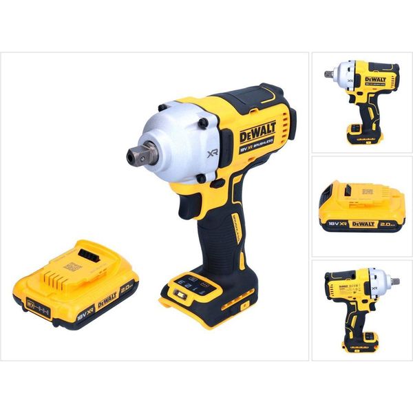 Avvitatore A Impulsi A Batteria Dewalt Dcf 892 N 18 V 812 Nm 1/2" Brushless + 1X Batteria Ricaricabile 2,0 Ah - Senza Caricabatterie"-image