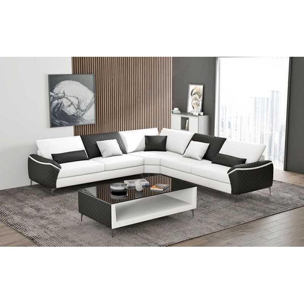 Set Angolare Divano In Pelle Divano Angolare Divano A L Design Divano Nero Lusso Jvmoebel-image