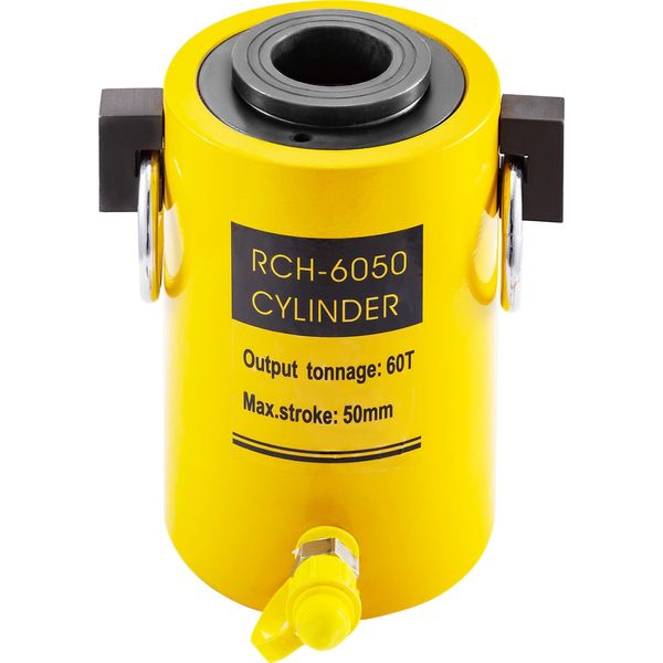 Vevor 60 T 2 Pollici Cilindri Idraulici Jack Hollow Cilindri Idraulici A Semplice Effetto 50 Mm Cilindri Idraulici Di Sollevamento Per Rigger Fabricator (60 T 2 Pollici Hollow)-image